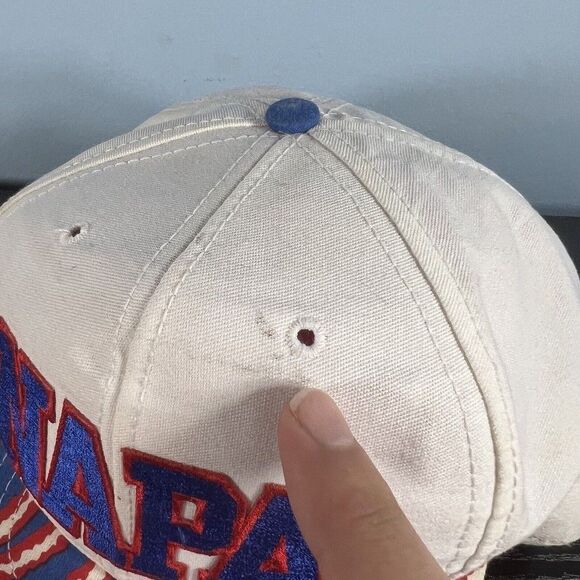 Vintage NAPA Logo Embroider Hat Red White & Blue Zebra Print Snapback USA - Picture 3 of 7